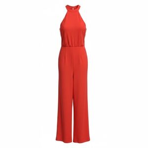 BRAND NEW Julia Jordan Vibrant Red/Orange Sleeveless Jumpsuit